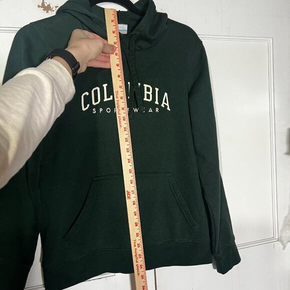 Columbia Trek Graphic Hoodie Spruce Green Logo Spellout Size Small Comfy Lounge - Picture 5 of 10